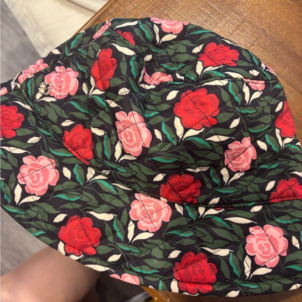 Kate Spade Black Floral Bucket Hat